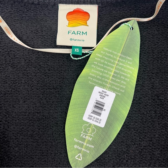 FARM Rio Black Crochet Cherry Cardigan - Picture 3 of 7